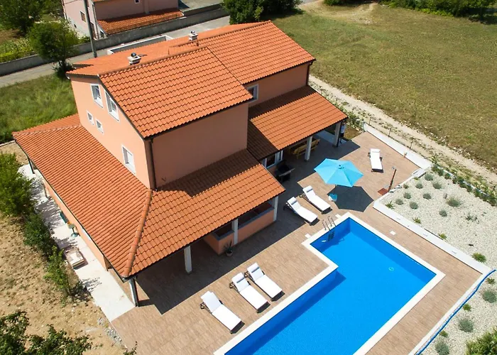 Lavanda With Relaxation Spot Of Swimming Pool In Scented Garden, Outdoor Terrace And Barbecue Villa Tribalj (Primorsko-Goranska)
