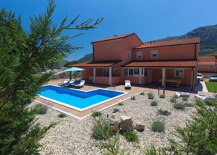 Lavanda With Relaxation Spot Of Swimming Pool In Scented Garden, Outdoor Terrace And Barbecue Villa Tribalj (Primorsko-Goranska)
