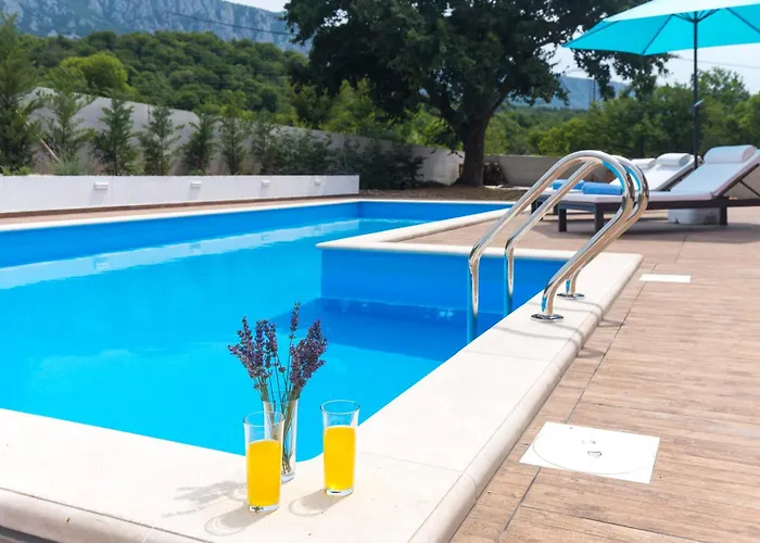 Lavanda With Relaxation Spot Of Swimming Pool In Scented Garden, Outdoor Terrace And Barbecue Vila